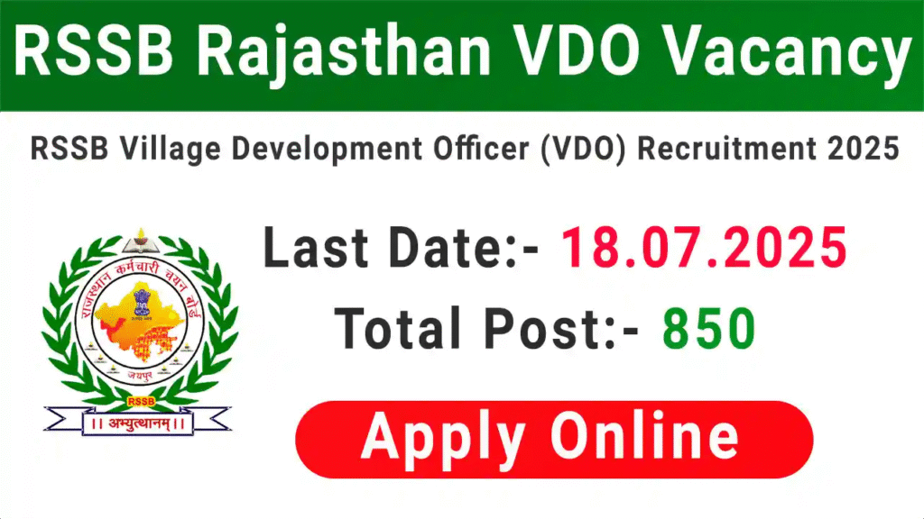 RSSB Village Development Officer VDO Online Form 2025 – Start